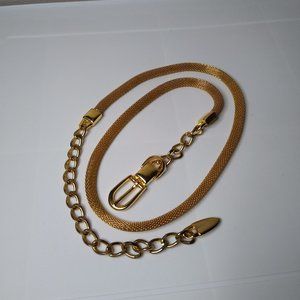 Metal Mesh Thin Fashion Belt Adjustable 30 To 36 Inches